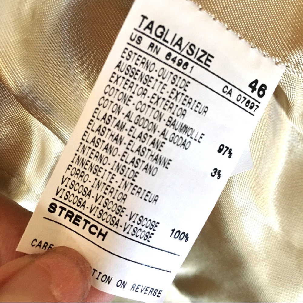 Like New Structured Short Coat Jacket Off White - image 8